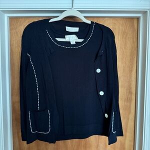 Doncaster Black/Dark Navy Sweater Set